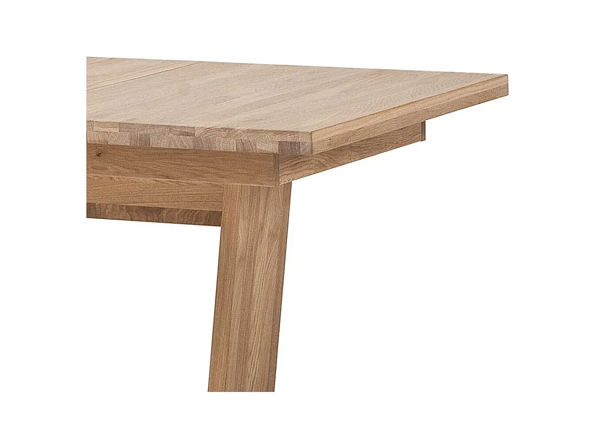 Landhaustisch in Asteiche Bianco furniert Mittelauszug