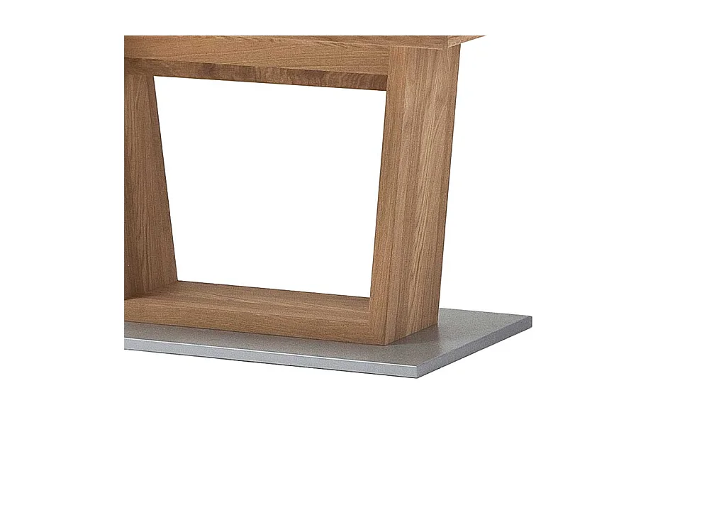 Landhaustisch in Asteiche Bianco furniert Mittelauszug