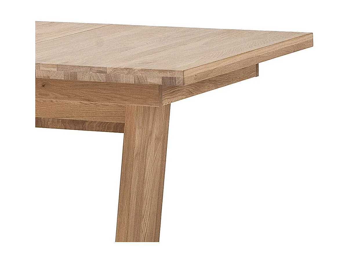 Landhaustisch in Asteiche Bianco furniert Mittelauszug