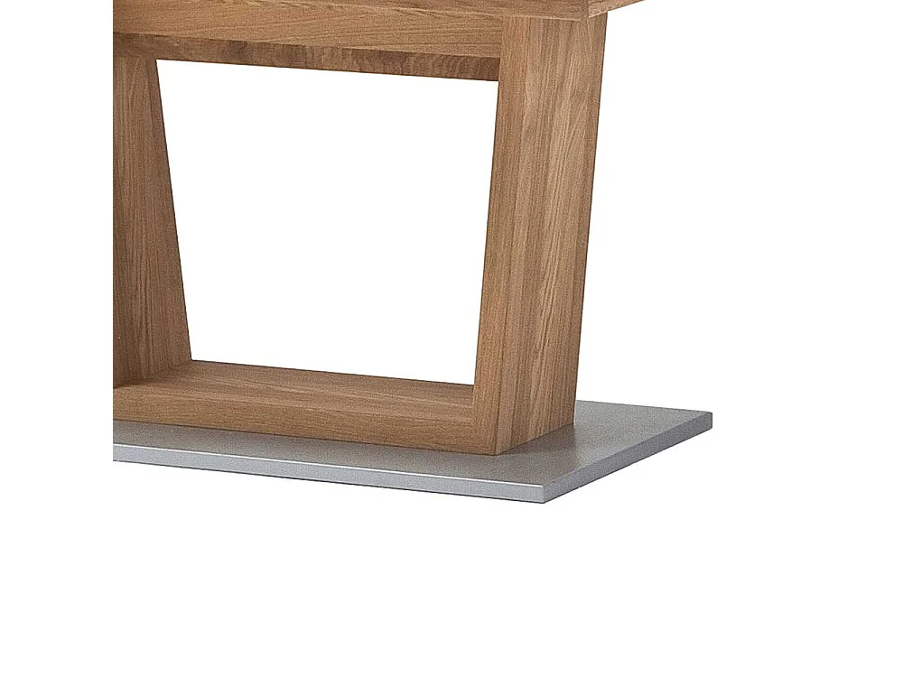 Landhaustisch in Asteiche Bianco furniert Mittelauszug