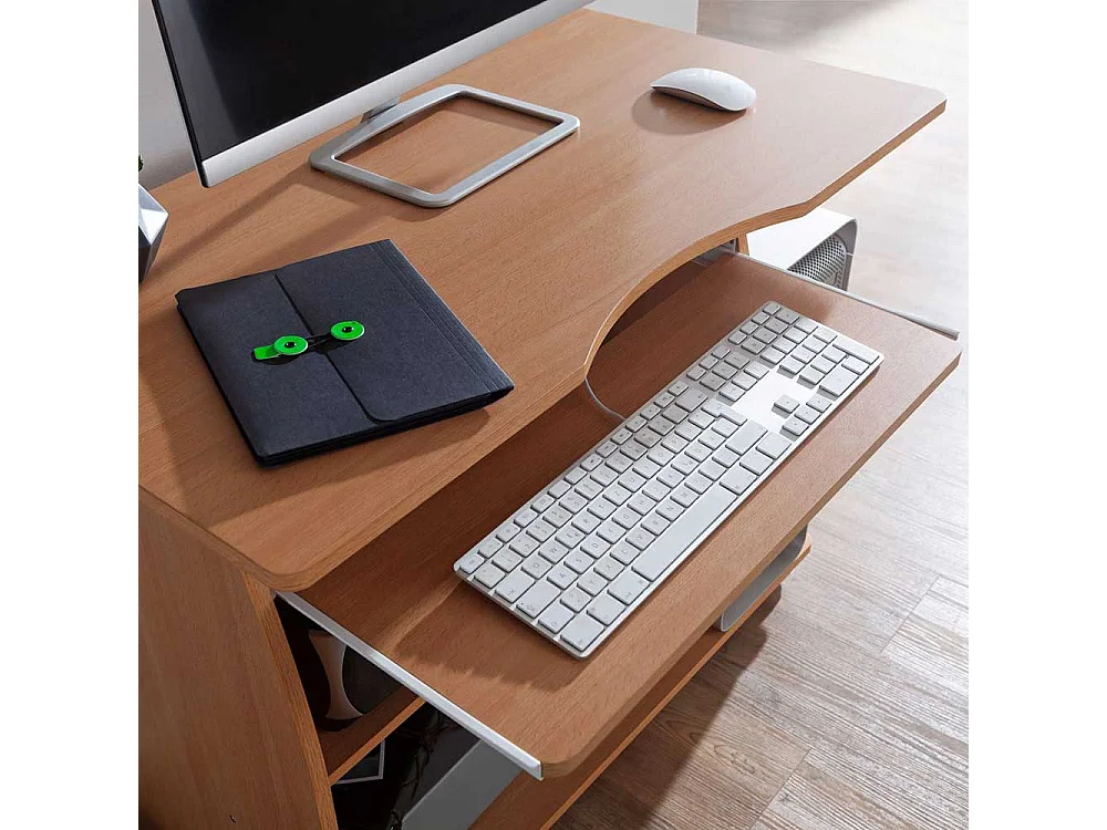 Mobiler Edv Tisch mit Druckerablage Towerfach für PC