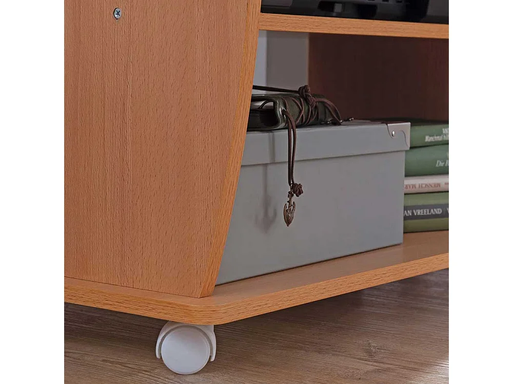 Mobiler Edv Tisch mit Druckerablage Towerfach für PC