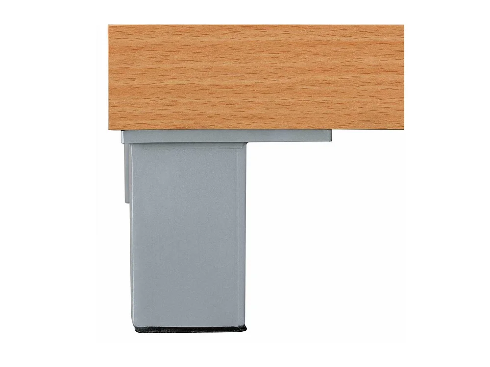 Büroschreibtisch in Buchefarben Seitenregalen