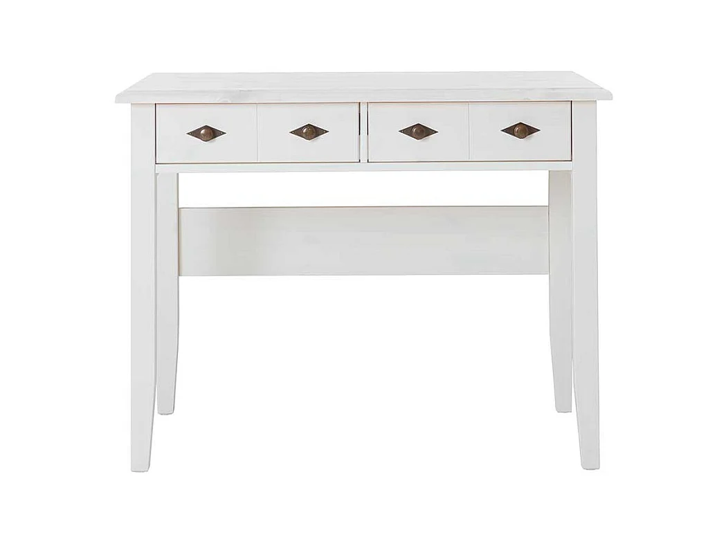 Schreibtisch mit Schubladen im Landhausstil weiß lackiert