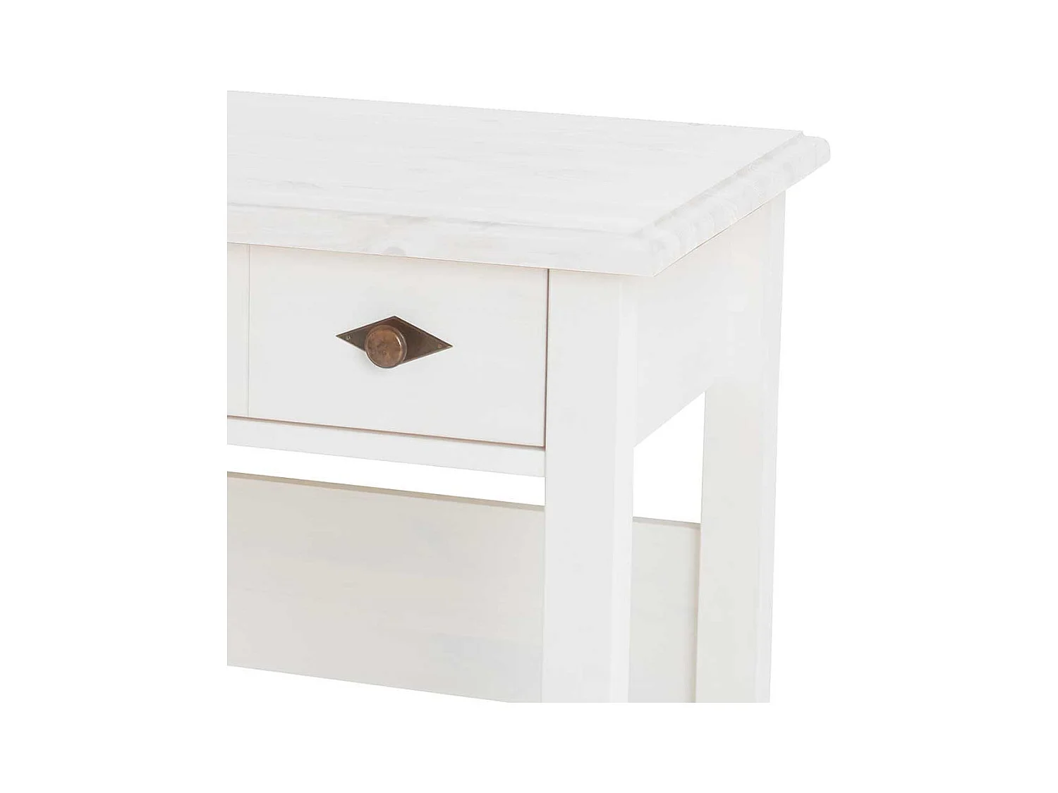 Schreibtisch mit Schubladen im Landhausstil weiß lackiert