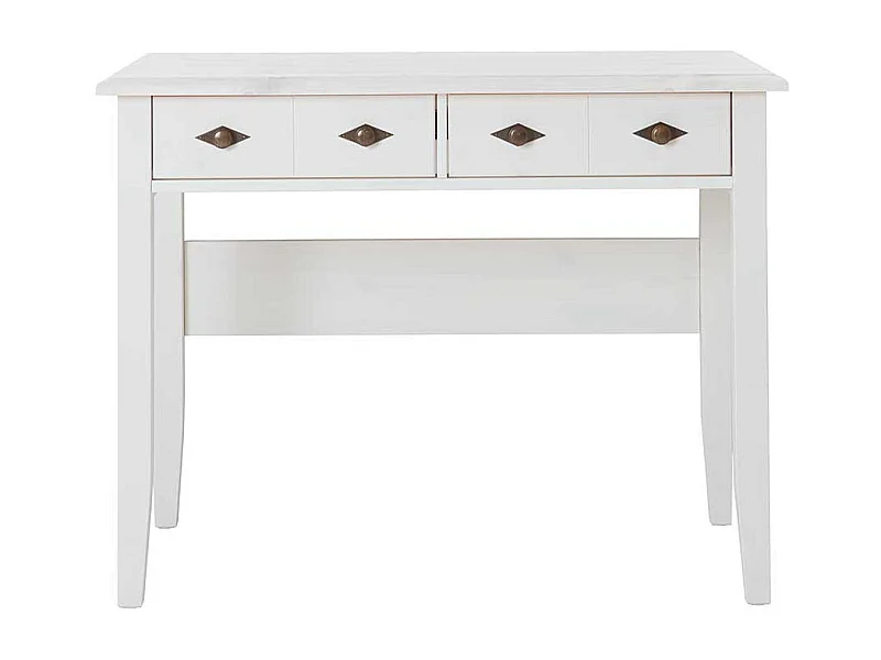 Schreibtisch mit Schubladen im Landhausstil weiß lackiert