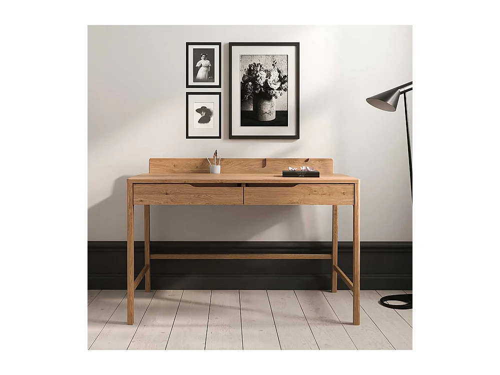 Schreibtisch Büroschreibtisch aus Wildeiche Massivholz geölt