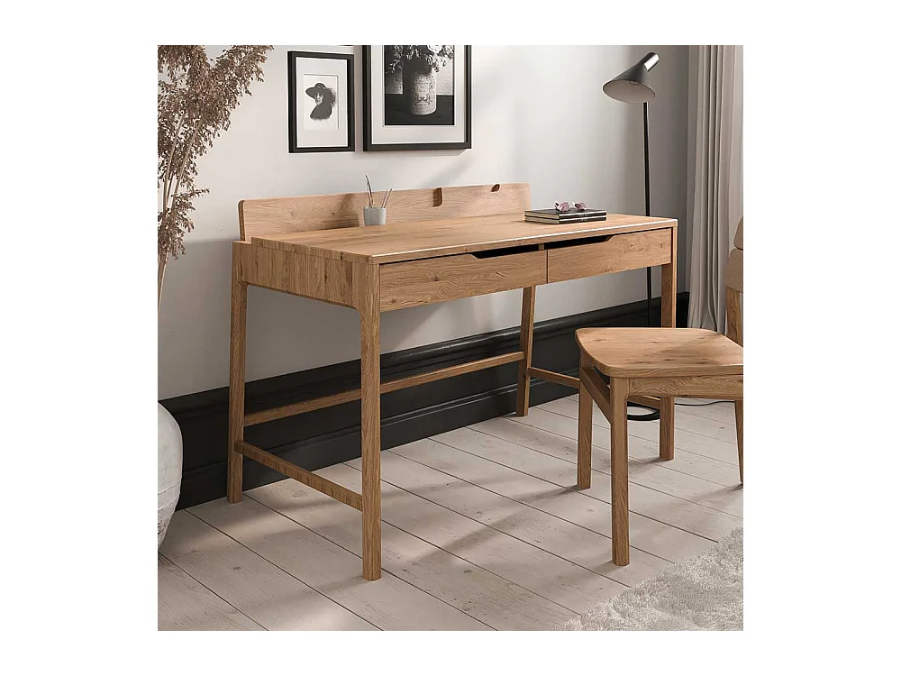 Schreibtisch Büroschreibtisch aus Wildeiche Massivholz geölt