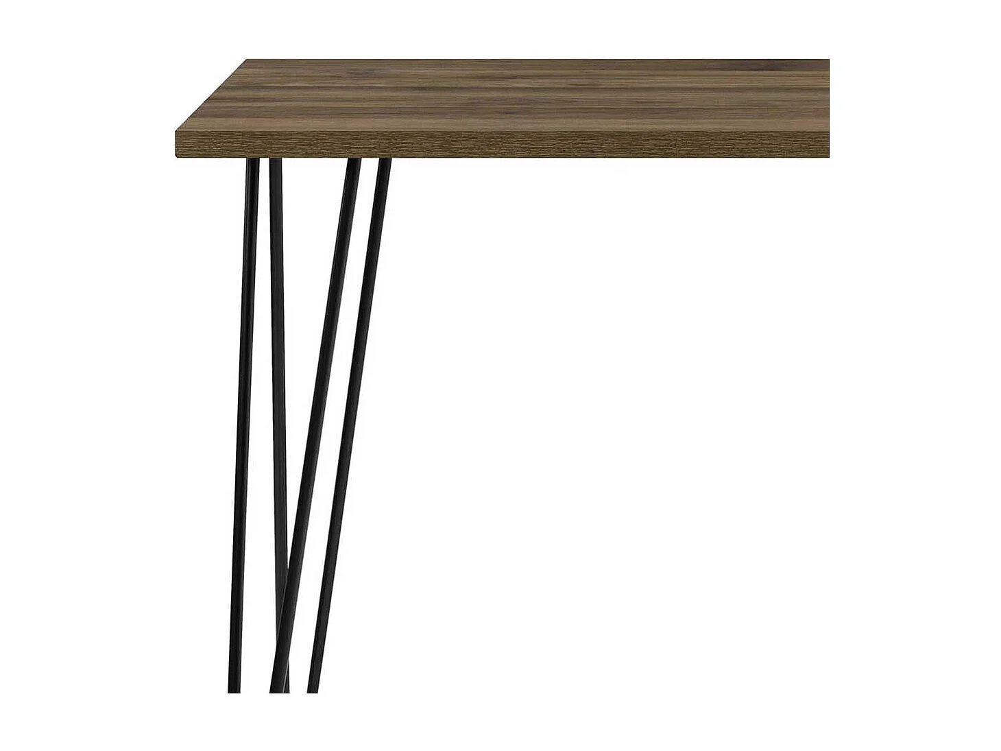 Günstiger Schreibtisch im Retrostil Vierfußgestell aus Metall