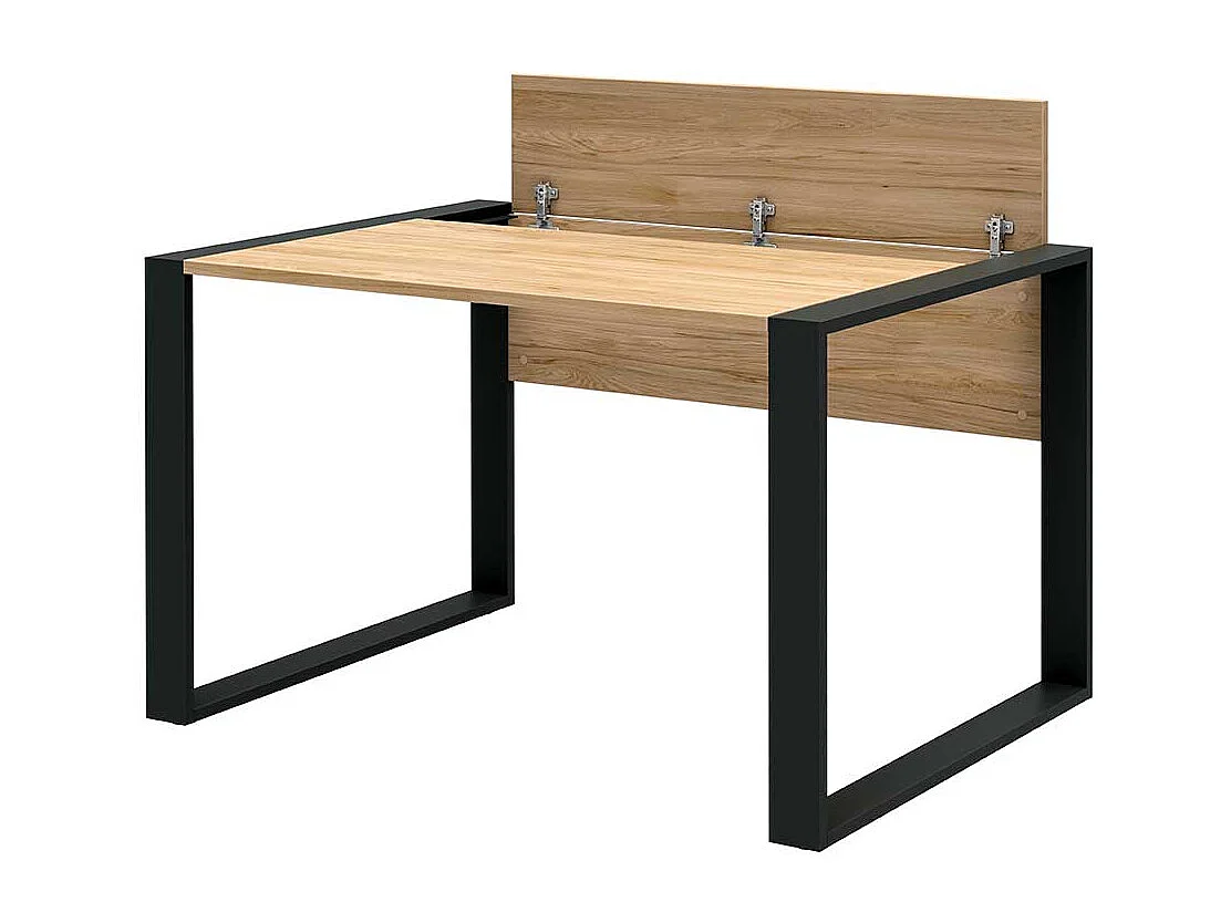 B�roschreibtisch in Hickory Holzoptik & Anthrazit Staufach