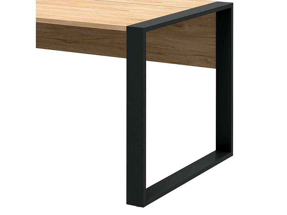 B�roschreibtisch in Hickory Holzoptik & Anthrazit Staufach