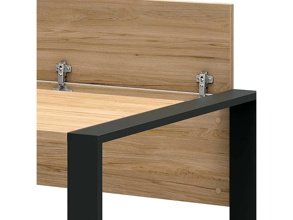 B�roschreibtisch in Hickory Holzoptik & Anthrazit Staufach