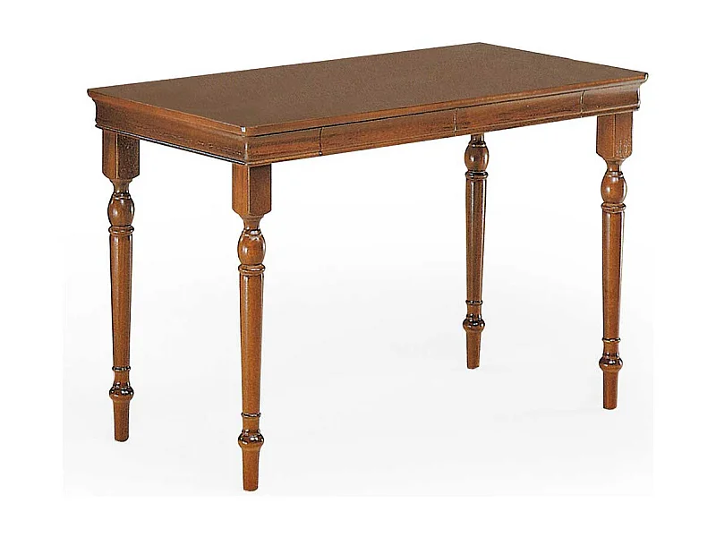 Stilmöbel Schreibtisch in Nussbaumfarben zwei Schubladen