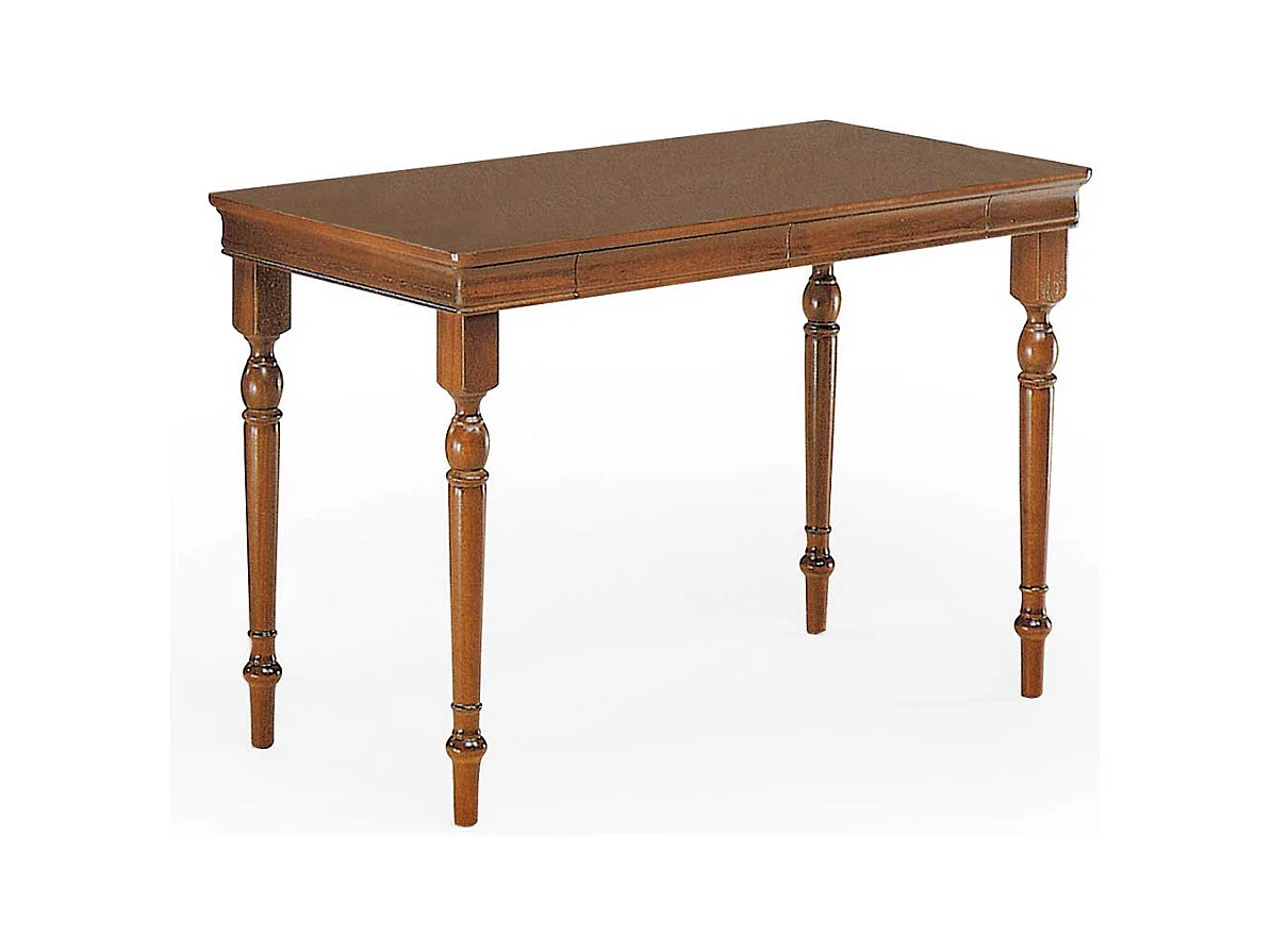 Stilmöbel Schreibtisch in Nussbaumfarben zwei Schubladen