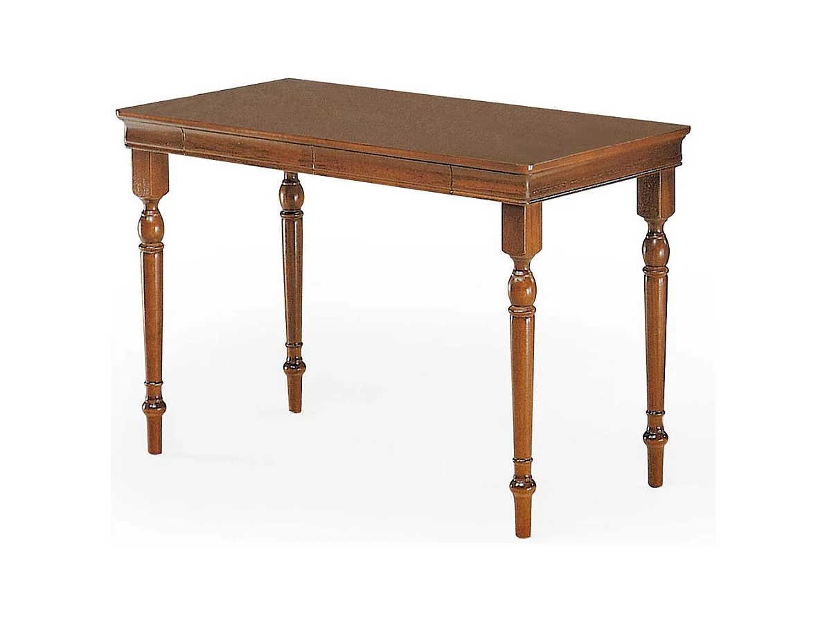 Stilmöbel Schreibtisch in Nussbaumfarben zwei Schubladen