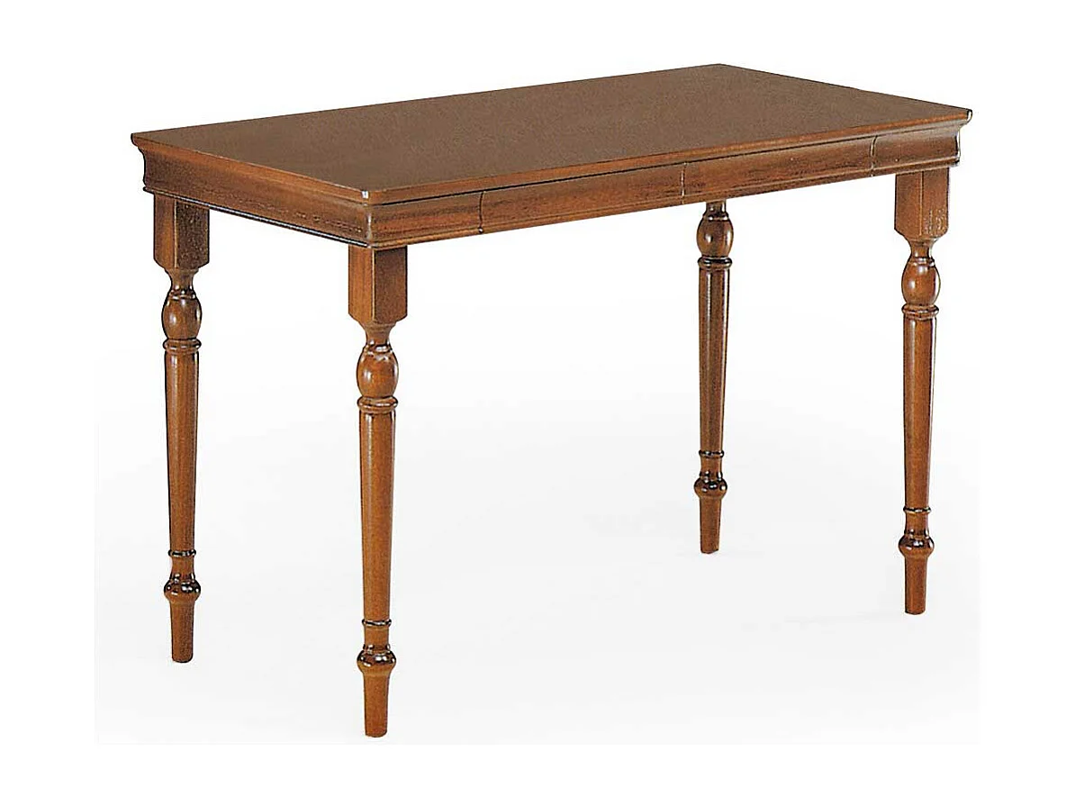 Stilmöbel Schreibtisch in Nussbaumfarben zwei Schubladen