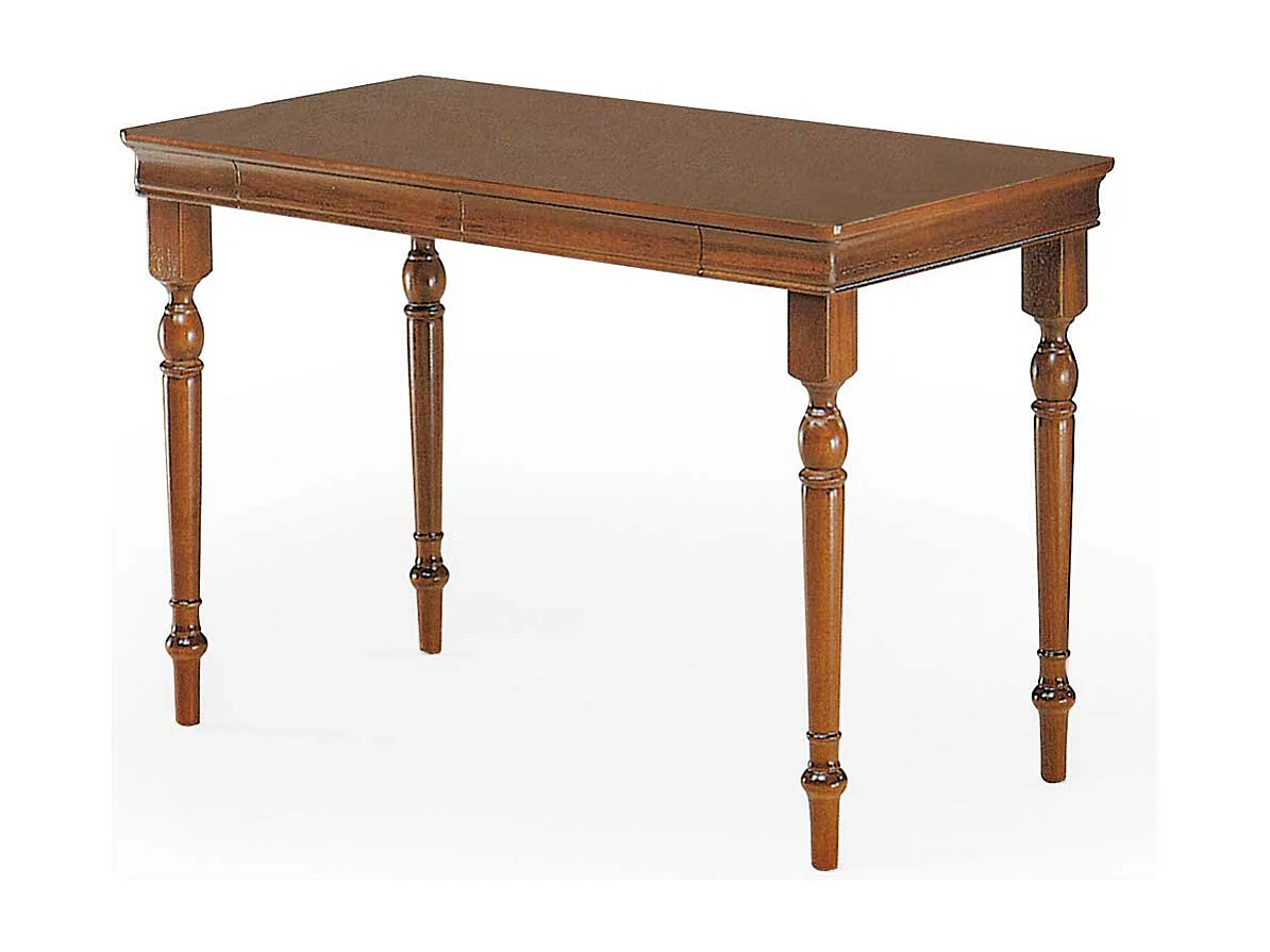 Stilmöbel Schreibtisch in Nussbaumfarben zwei Schubladen