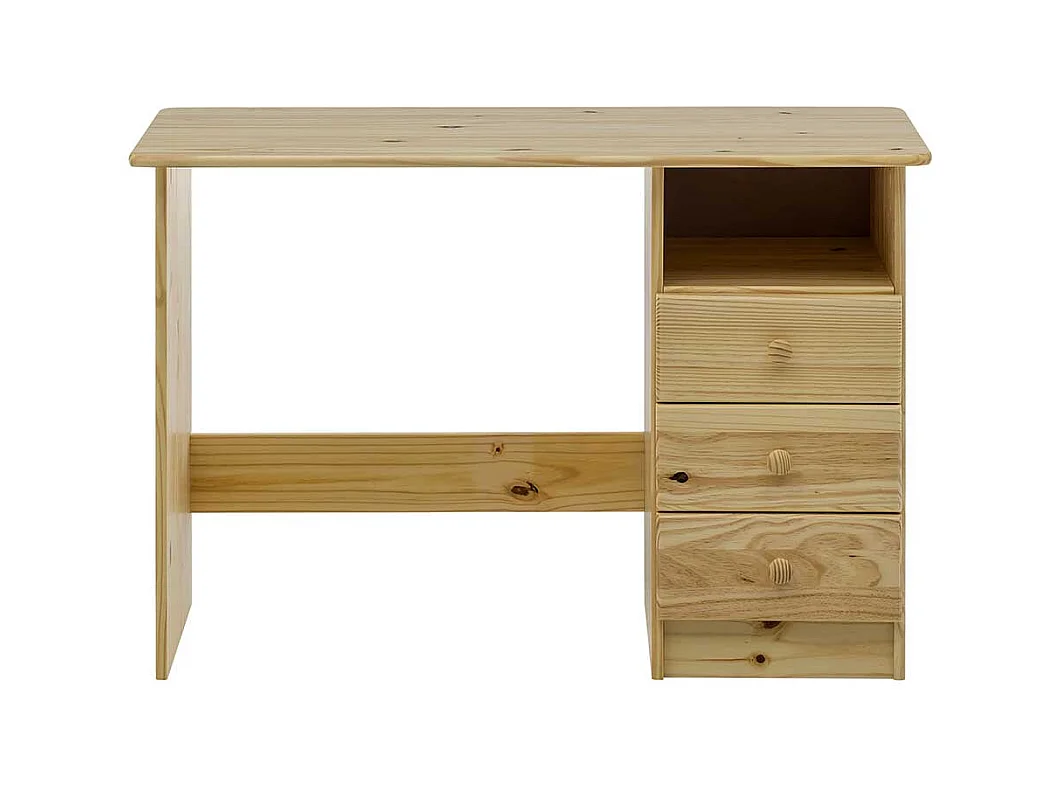 Massivholz Schreibtisch aus Kiefer lackiert 110 cm breit