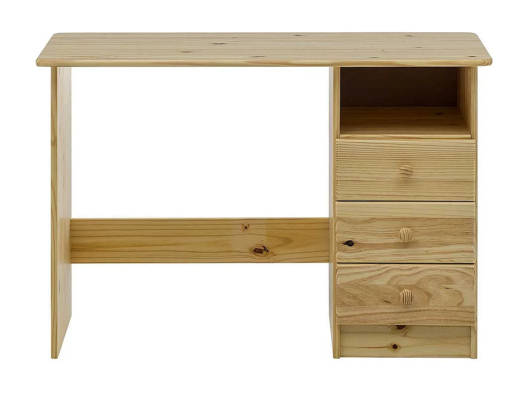 Massivholz Schreibtisch aus Kiefer lackiert 110 cm breit