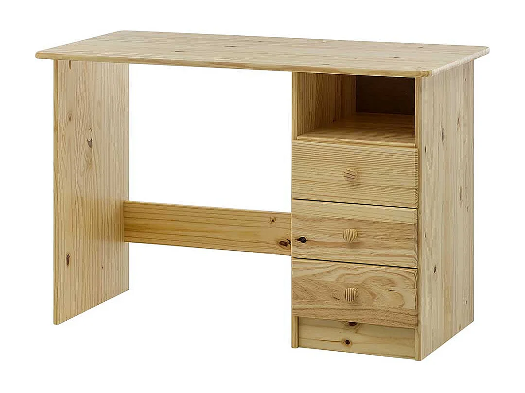 Massivholz Schreibtisch aus Kiefer lackiert 110 cm breit