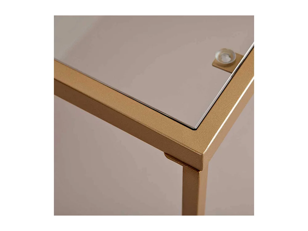 Designschreibtisch Schreibtisch mit Glasplatte und Bügelgestell