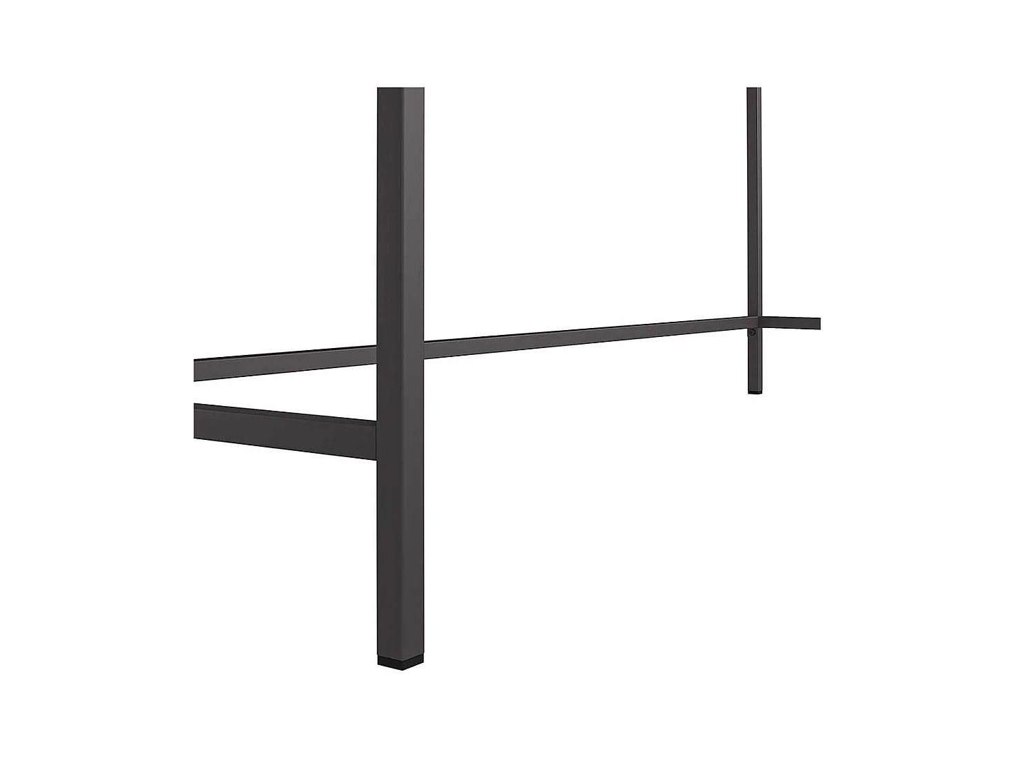 Metallgestell Bürotisch in Eichefarben und Dunkelgrau Staufach