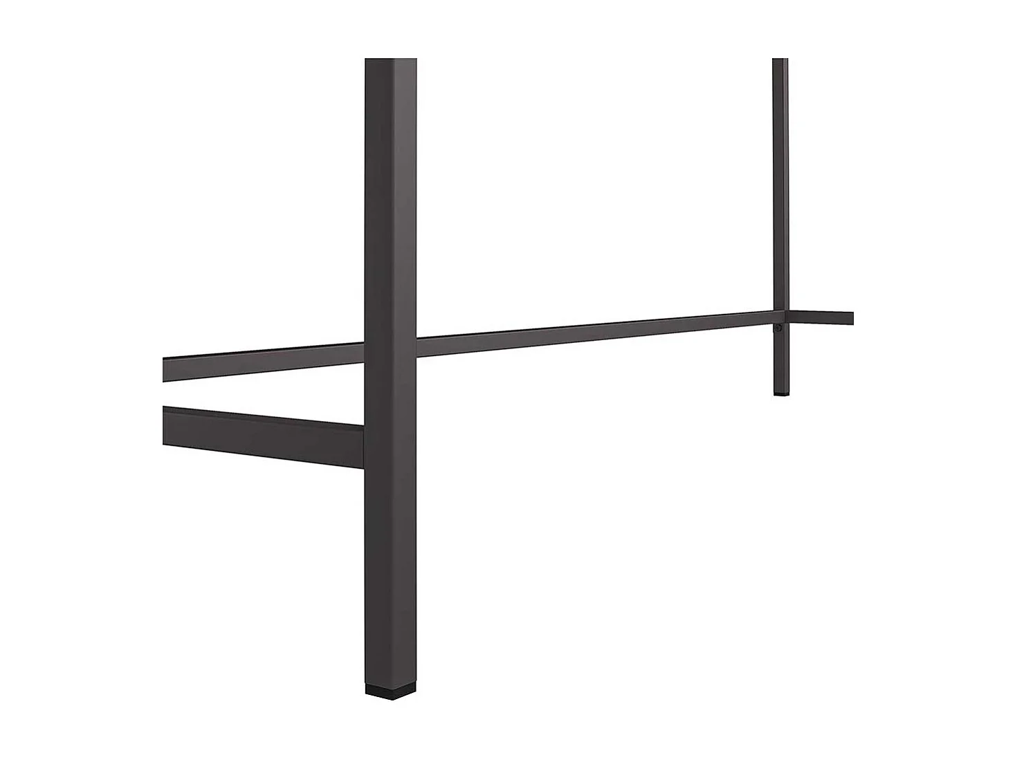 Metallgestell Bürotisch in Eichefarben und Dunkelgrau Staufach