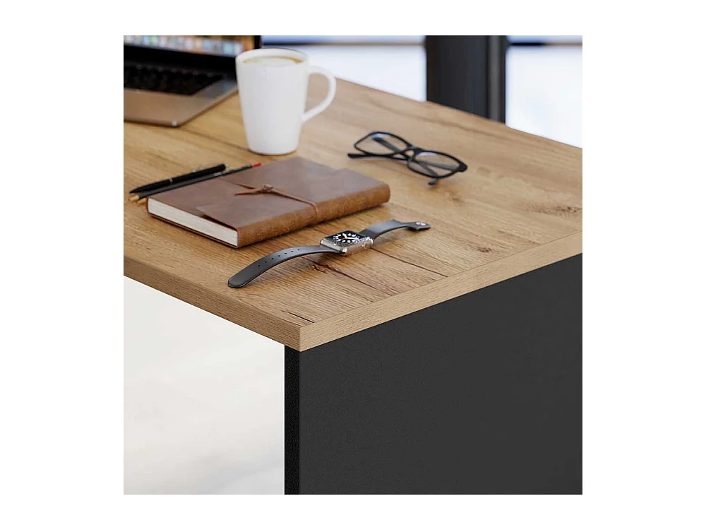 Home Office Schreibtisch mit Rollcontainer Knieraumblende (zweiteilig)