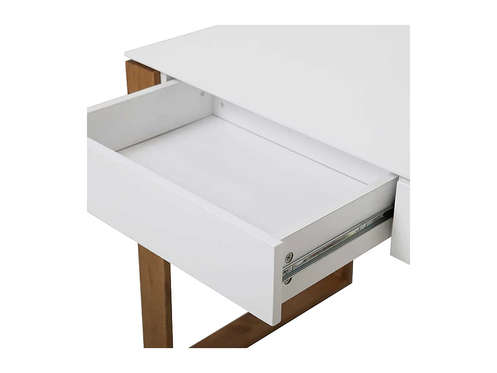 Jugendschreibtisch in Weiß und Eichefarben 120 cm breit