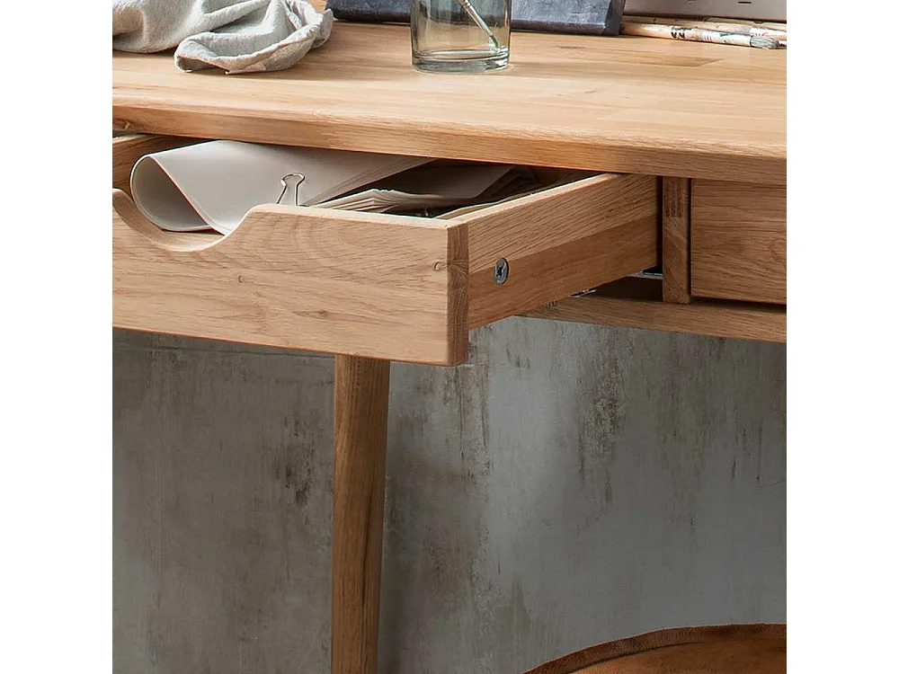 Laptopschreibtisch aus Eiche Massivholz Skandi Design