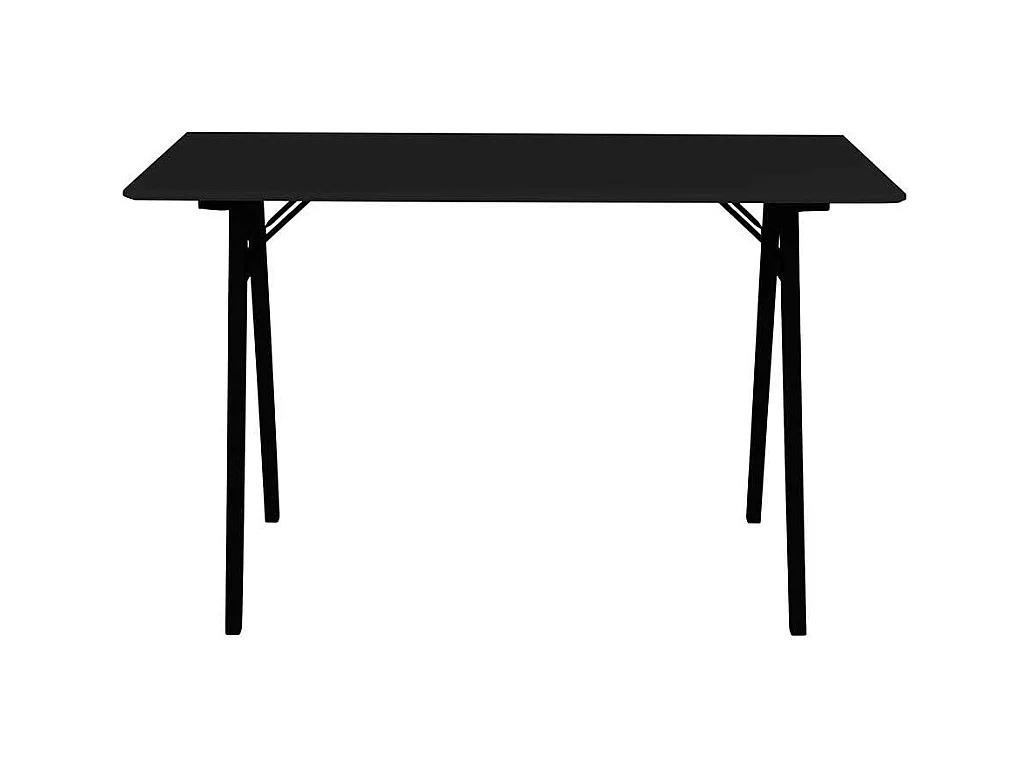 Schwarzer Schreibtisch für Home Office 120 cm breit - 75 cm hoch