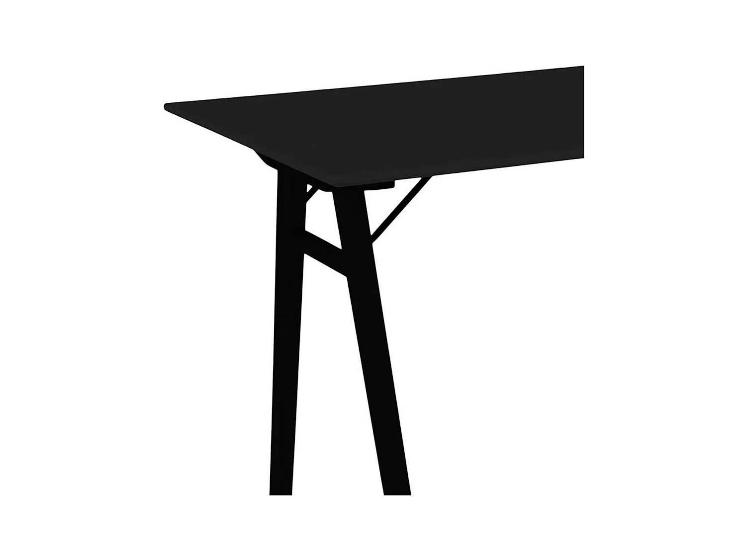 Schwarzer Schreibtisch für Home Office 120 cm breit - 75 cm hoch