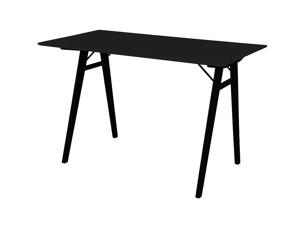 Schwarzer Schreibtisch für Home Office 120 cm breit - 75 cm hoch