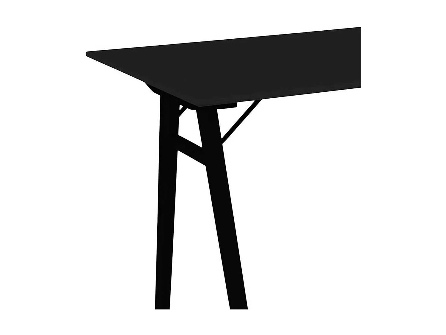 Schwarzer Schreibtisch für Home Office 120 cm breit - 75 cm hoch