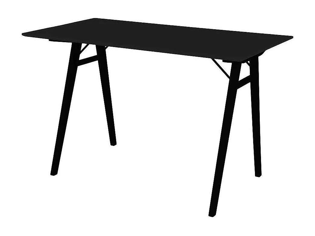 Schwarzer Schreibtisch für Home Office 120 cm breit - 75 cm hoch