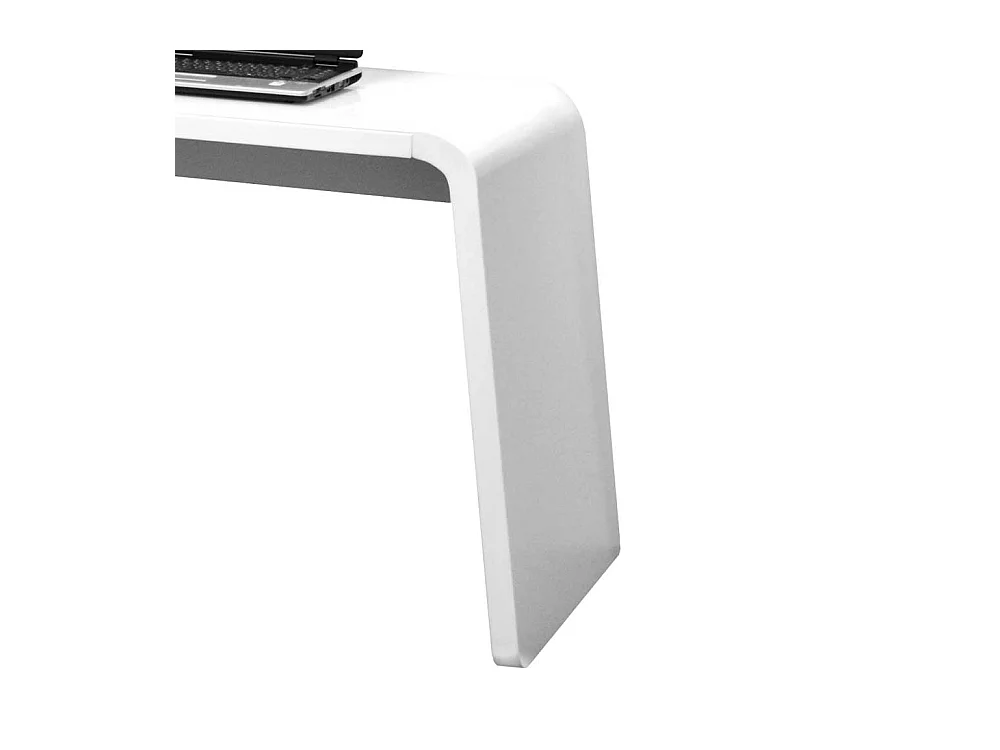 Schreibtisch mit Weiß Glas Stauraum