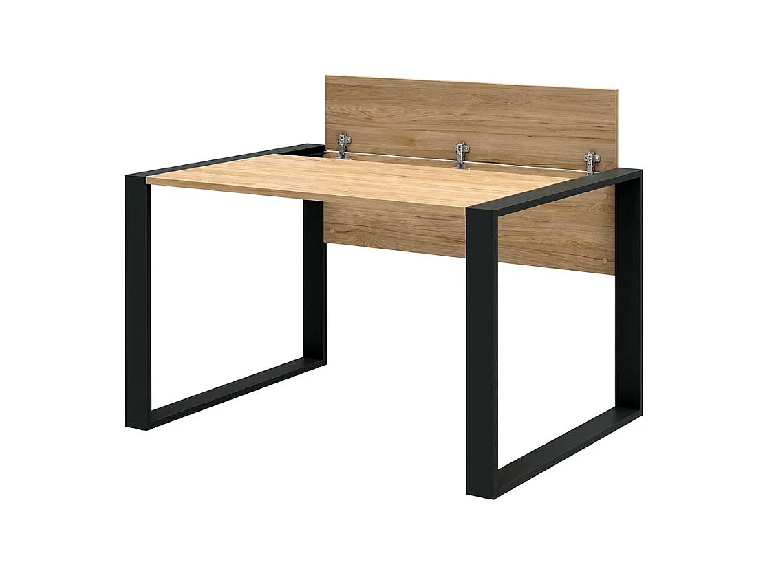 B�roschreibtisch in Hickory Holzoptik & Anthrazit Staufach