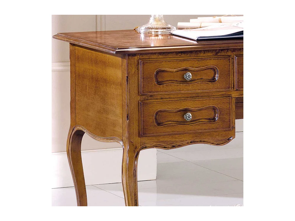 Italienischer Design Schreibtisch in Nussbaumfarben 130 cm breit