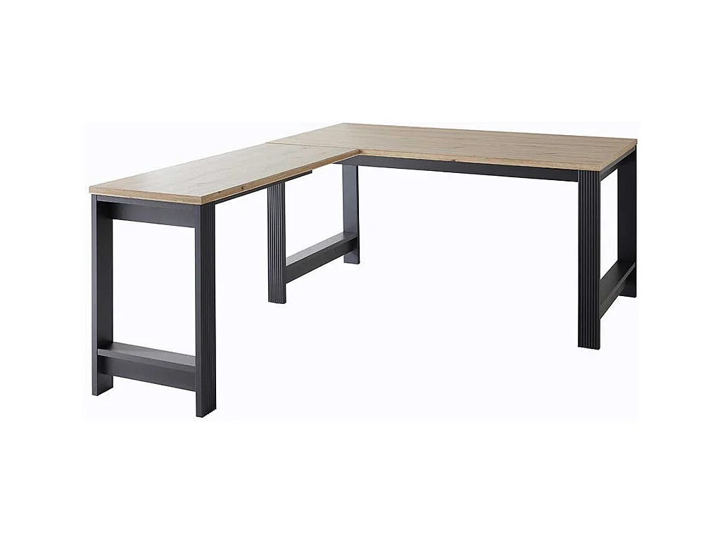 Büromöbel Set mit Schreibtisch in Winkelform 2 Rollcontainer (dreiteilig)