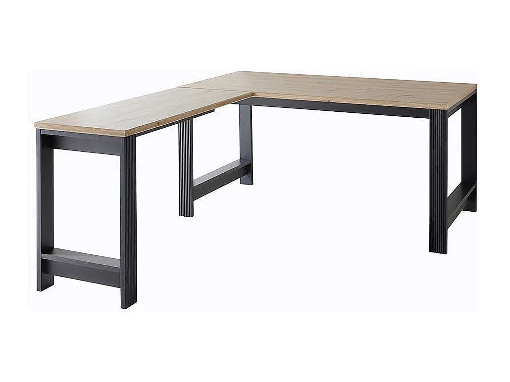 Büromöbel Set mit Schreibtisch in Winkelform 2 Rollcontainer (dreiteilig)