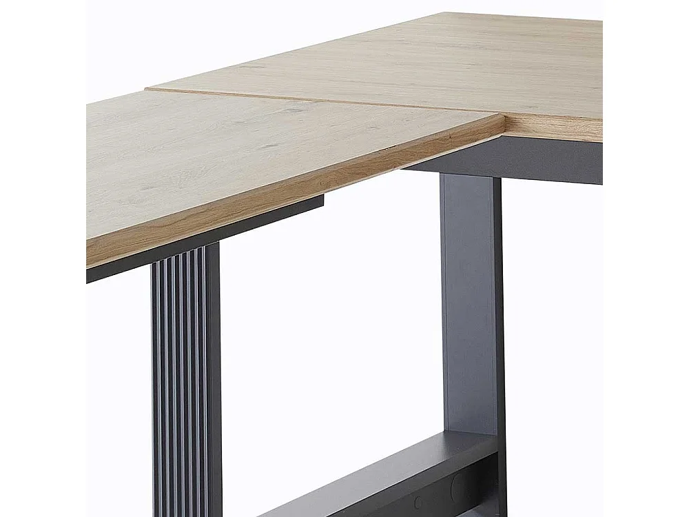 Büromöbel Set mit Schreibtisch in Winkelform 2 Rollcontainer (dreiteilig)