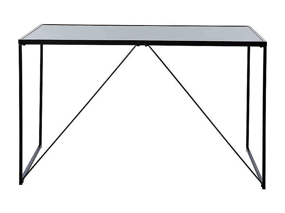Schreibtisch Konsoltisch mit Glasplatte und Bügelgestell