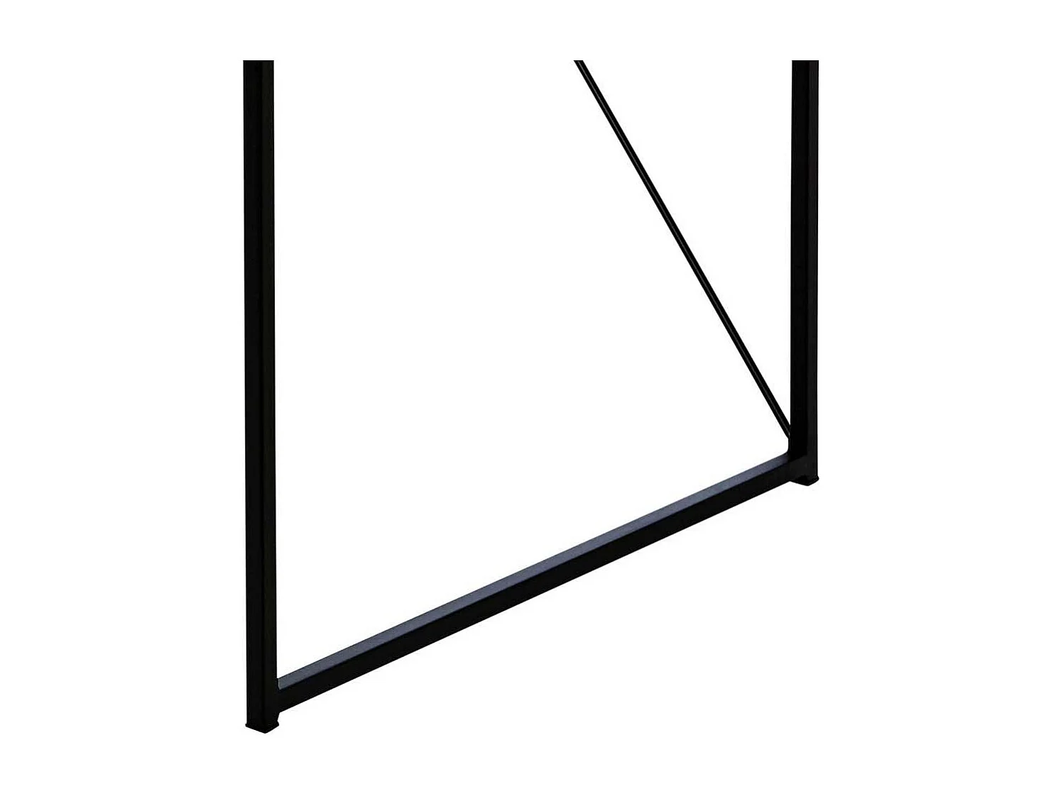 Schreibtisch Konsoltisch mit Glasplatte und Bügelgestell