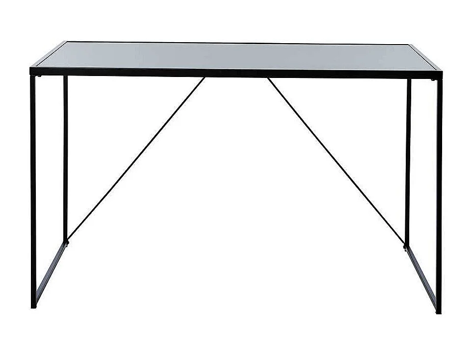 Schreibtisch Konsoltisch mit Glasplatte und Bügelgestell