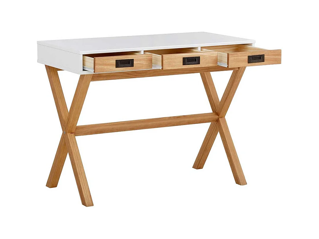 Jugendschreibtisch mit Schubladen in modernem Design 100 cm breit