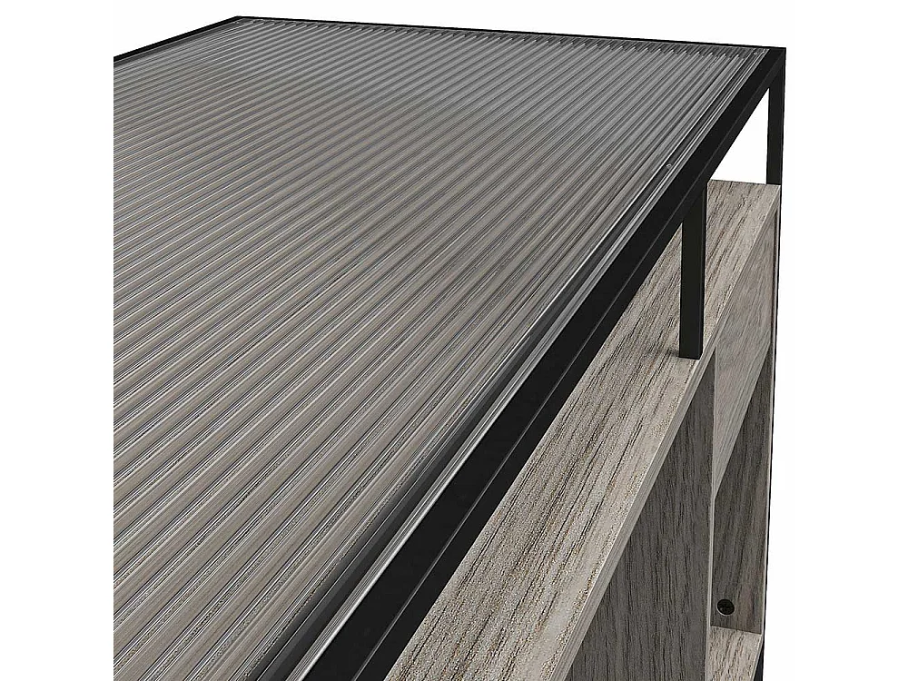 Schuelerschreibtisch in modernem Design Seitenregalen