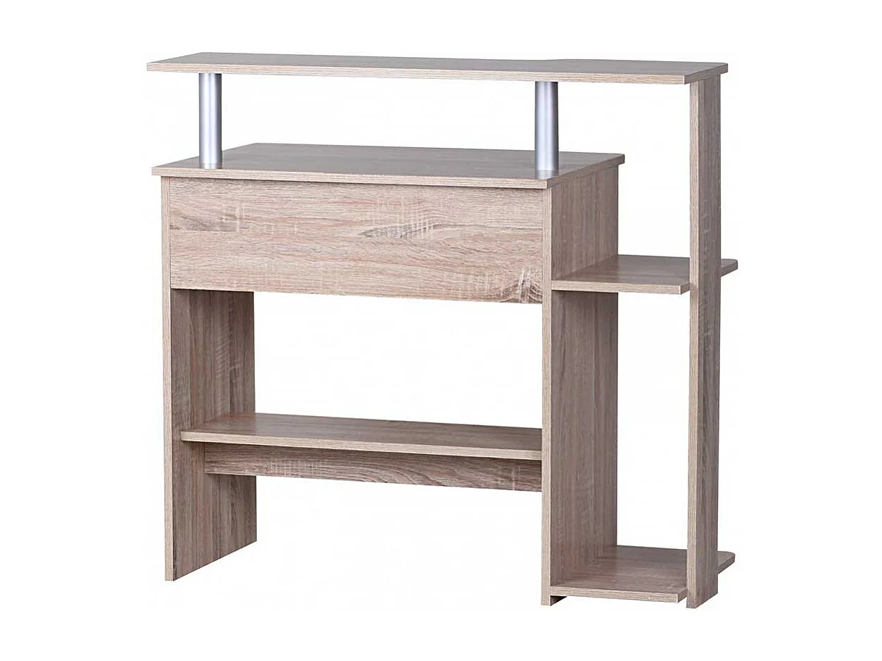 Schreibtisch mit Towerfach Bildschirmaufsatz