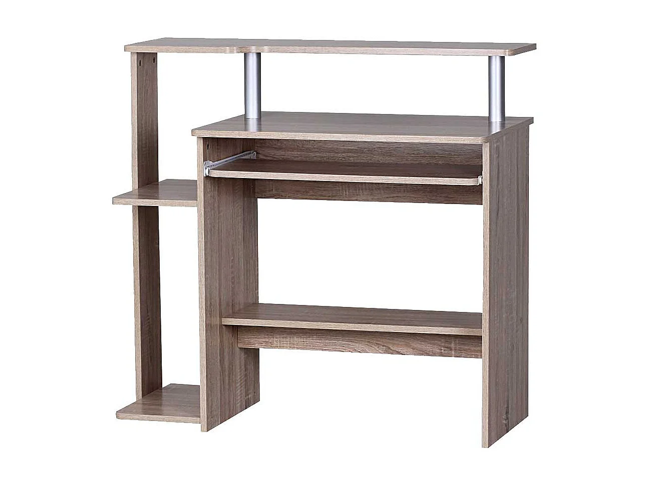 Schreibtisch mit Towerfach Bildschirmaufsatz