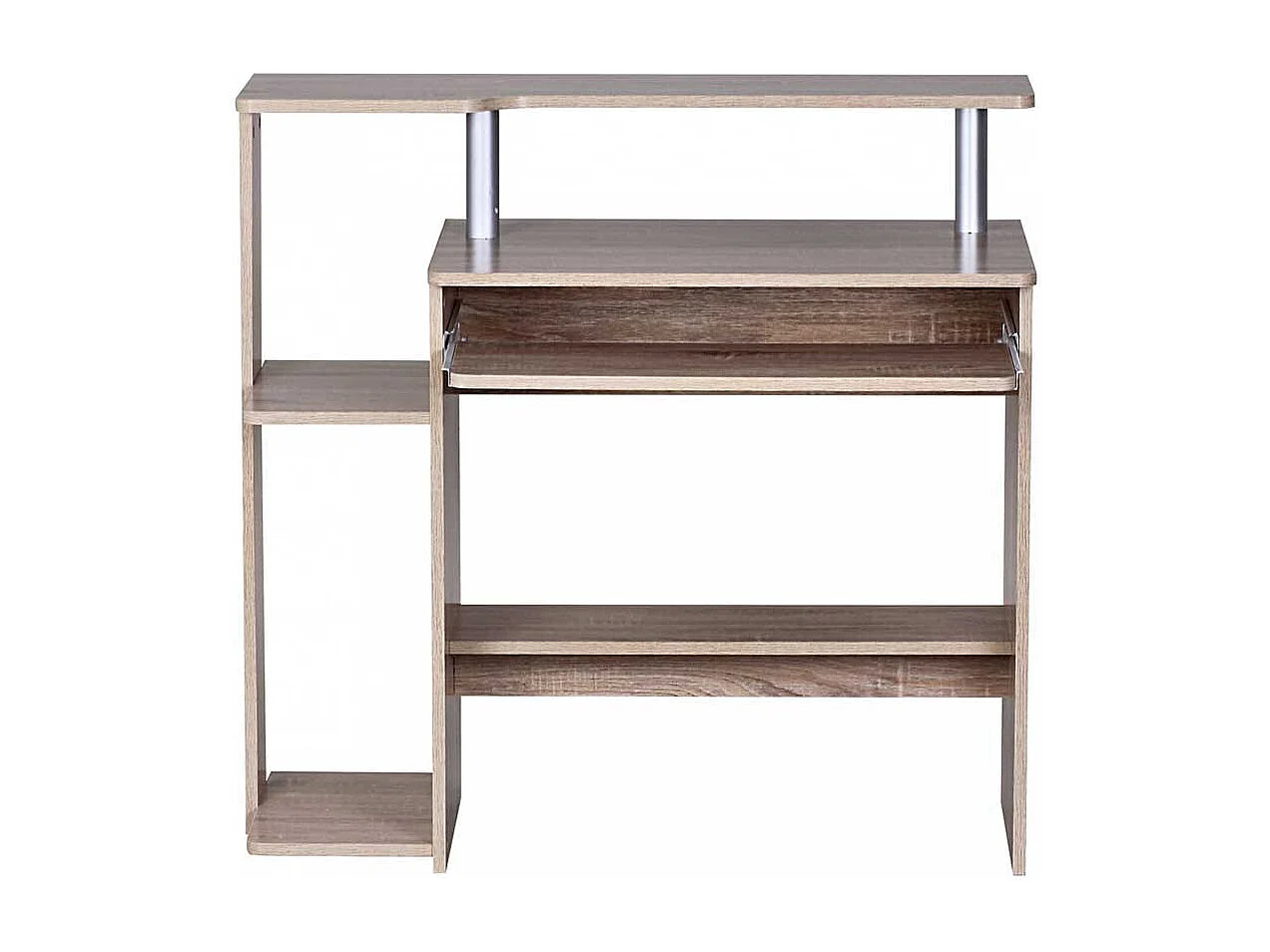 Schreibtisch mit Towerfach Bildschirmaufsatz