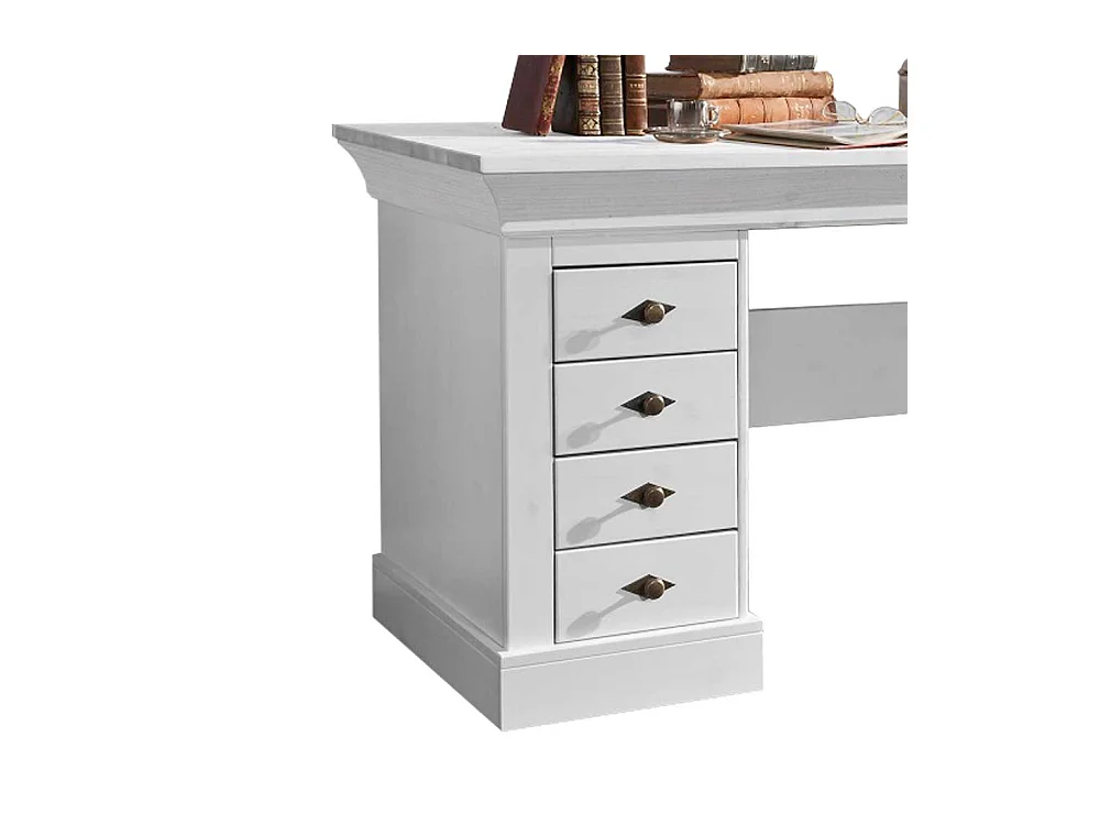 Computer Schreibtisch in Weiß skandinavischer Landhausstil